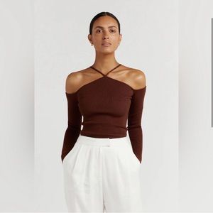 Dissh GIANNA CHOCOLATE RIB KNIT